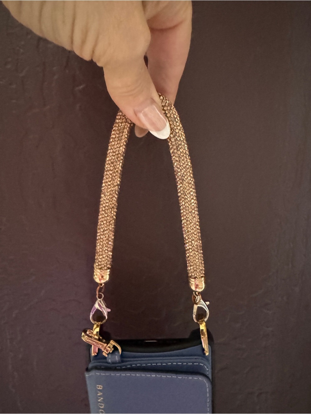 Gold Bling phone and or purse strap